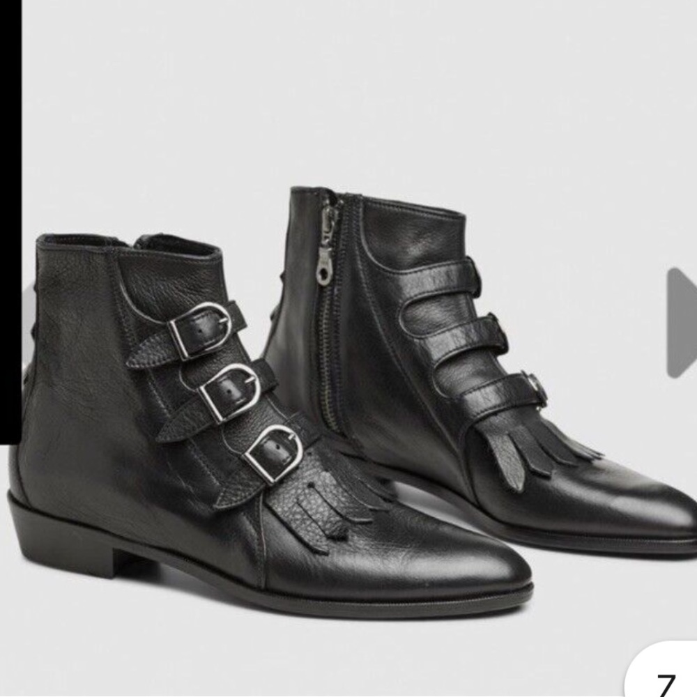 Modern Vice Jett Classic Boots, Black Leather size 38